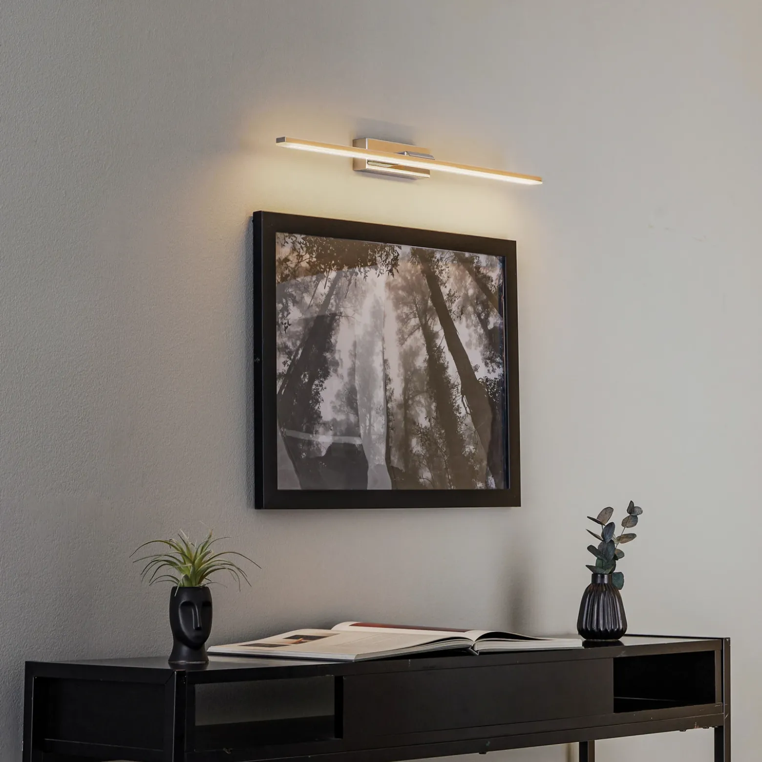 Aplique de pared LED Miroir 60 cm cromo 3000K