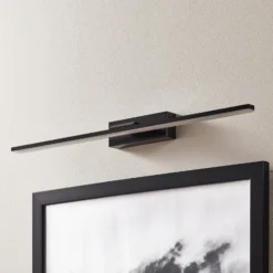 Aplique de pared LED Miroir 60 cm negro 4000K