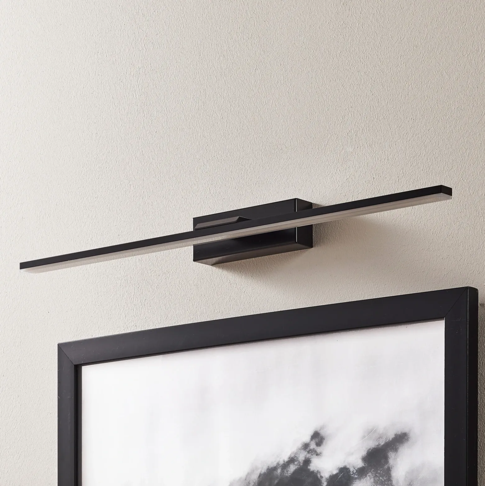 Aplique de pared LED Miroir 60 cm negro 4000K