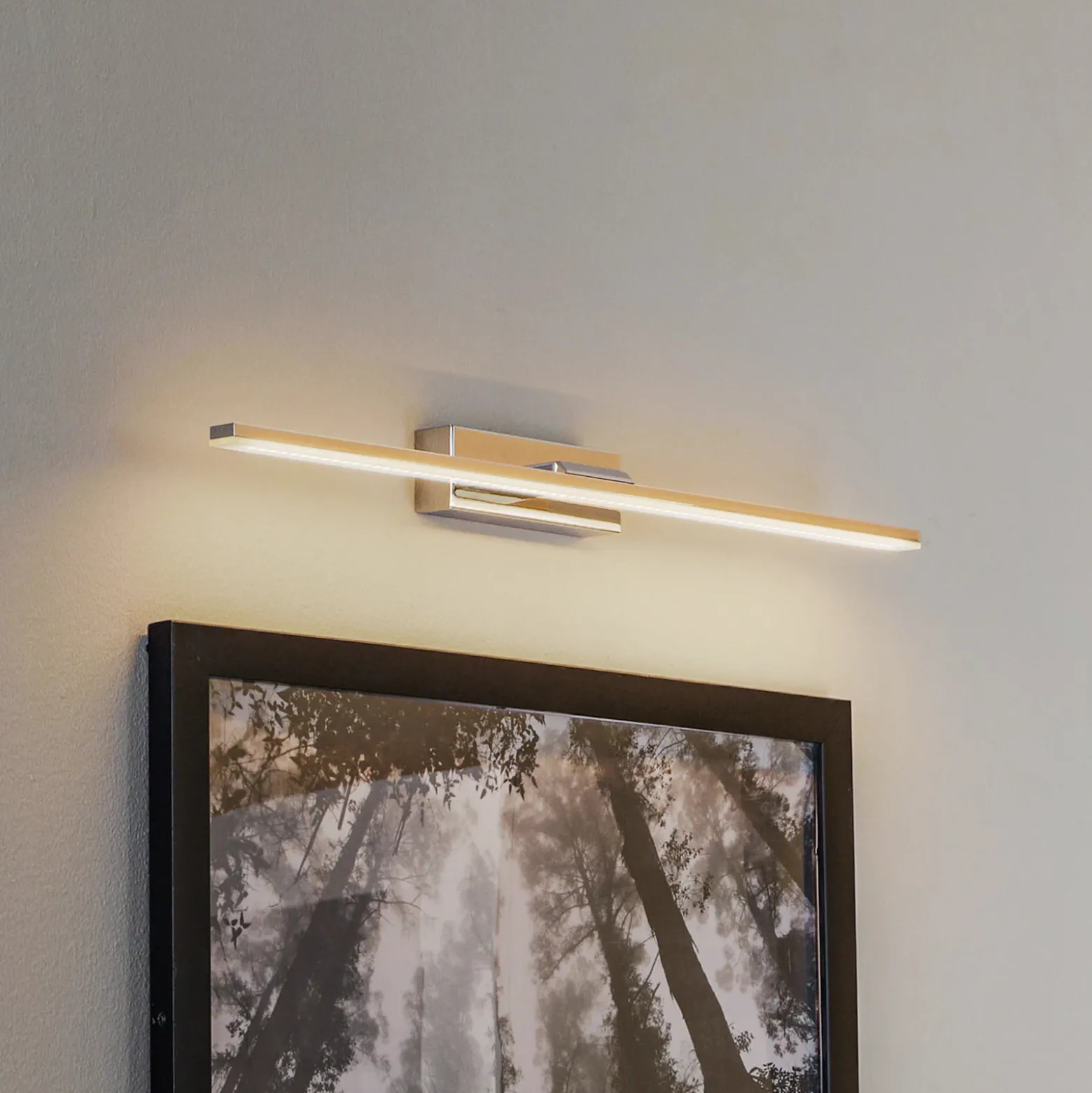 Aplique de pared LED Miroir 60 cm cromo 3000K