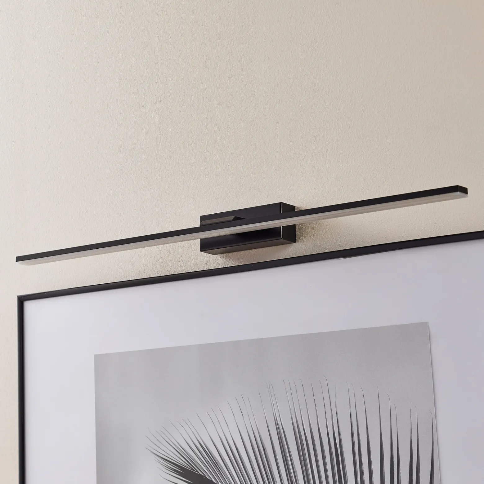 Aplique de pared LED Miroir 80 cm negro 3000K