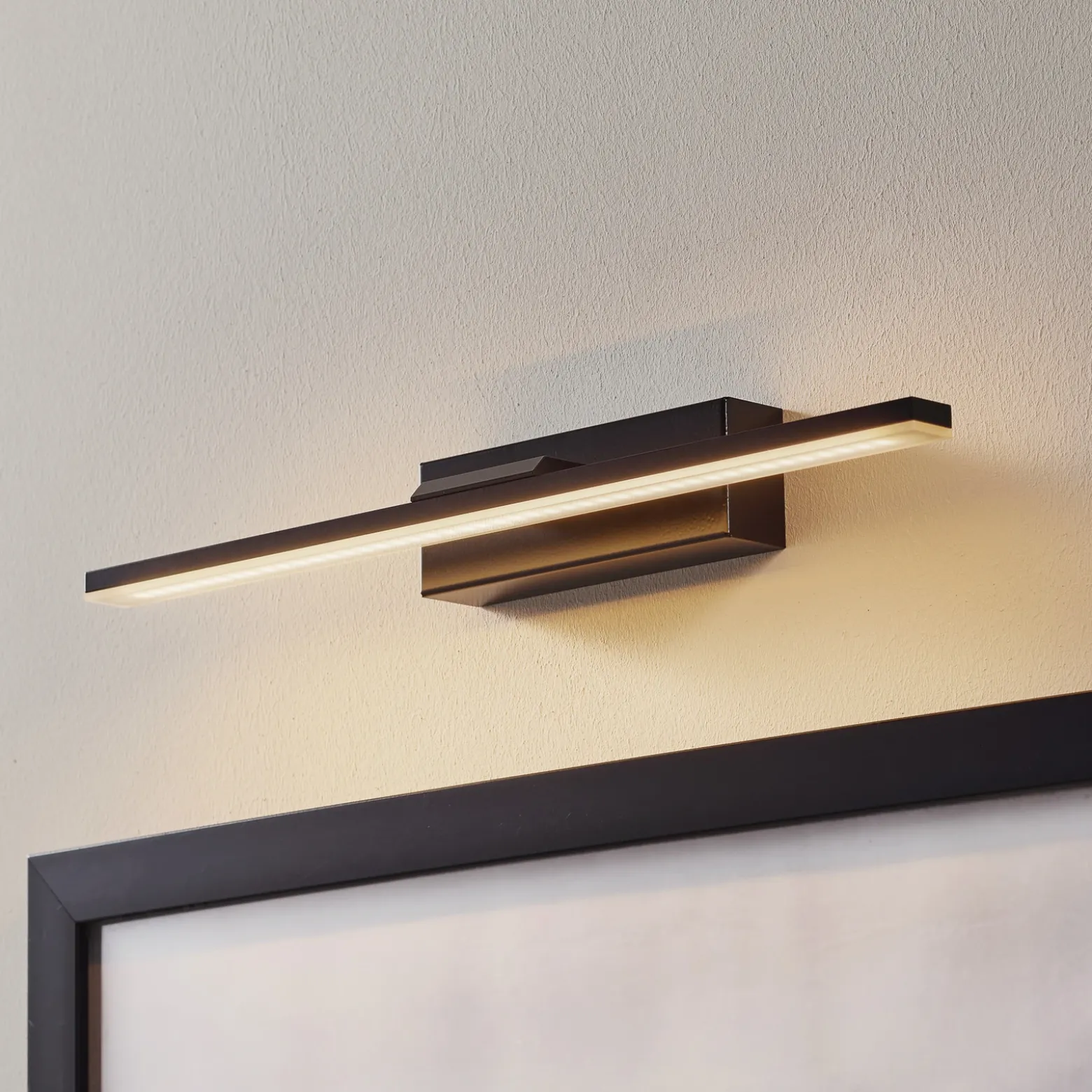 Aplique de pared LED Miroir 40 cm negro 3000K