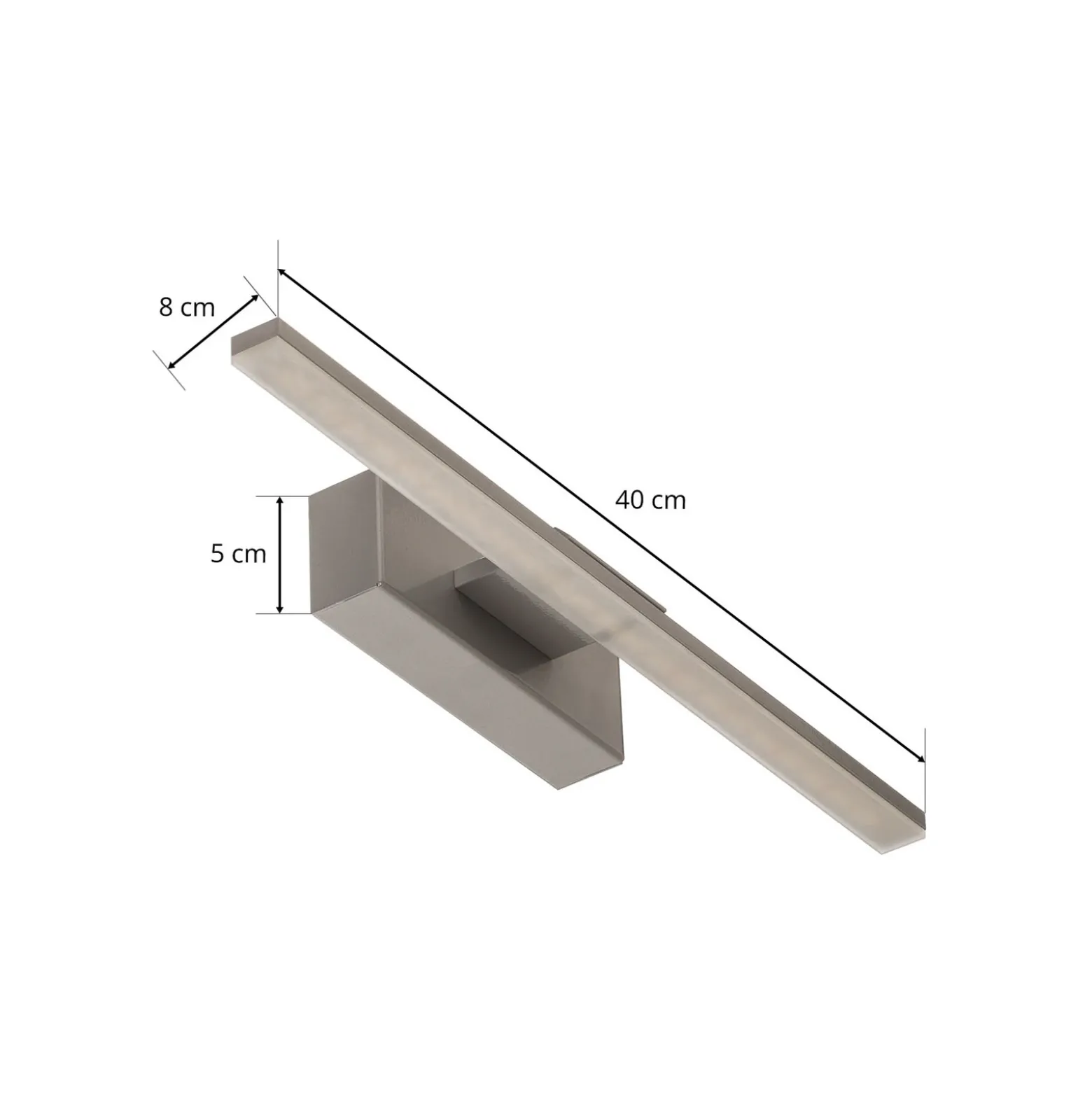 Aplique de pared LED Miroir de 40 cm, aluminio, 4000 K