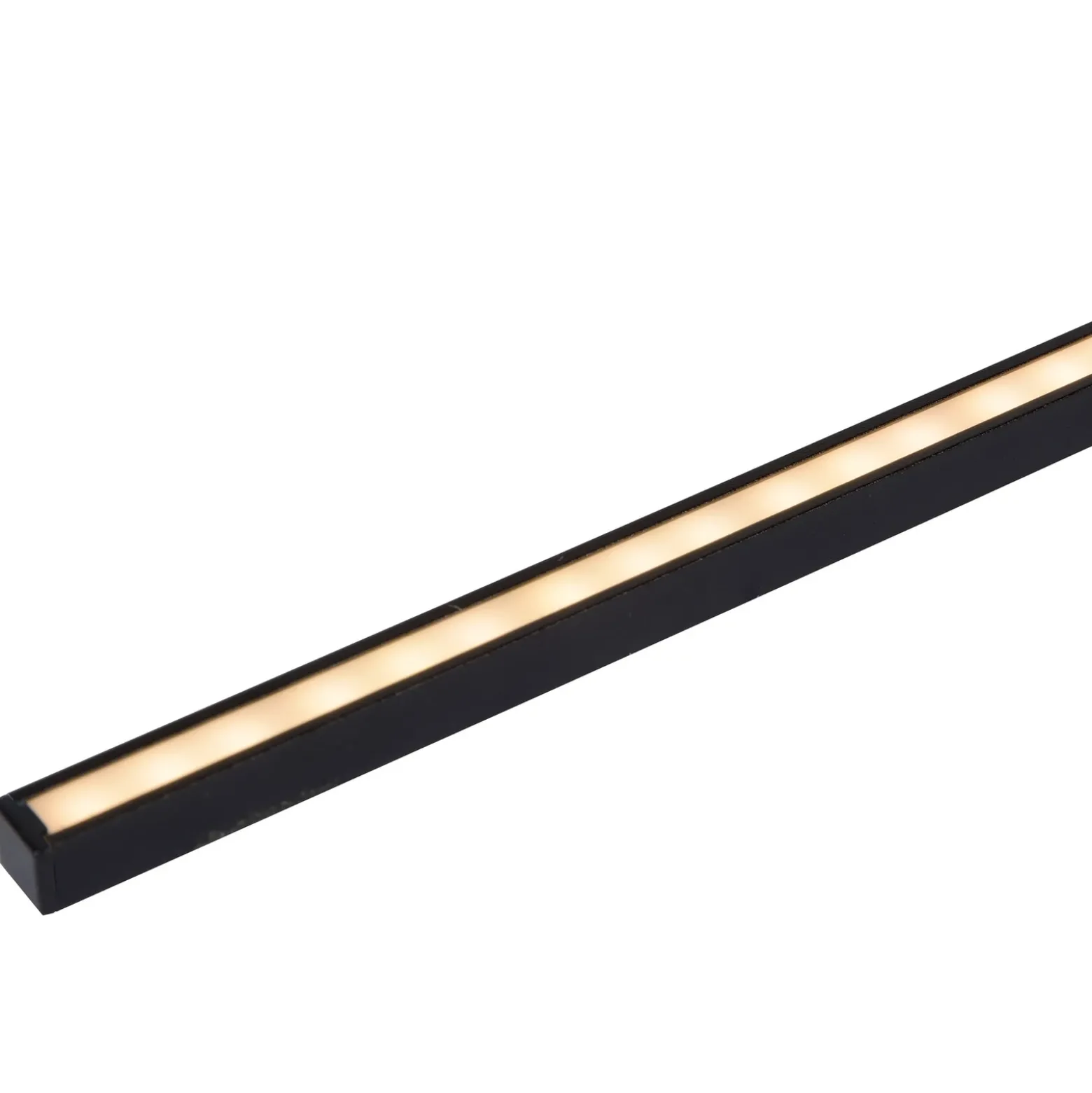 Aplique de pared LED Mizar, 90 cm, negro, IP44
