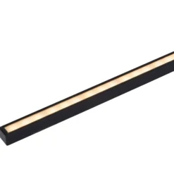 Aplique de pared LED Mizar, 60 cm, negro, IP44