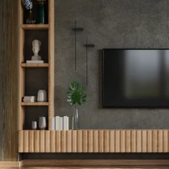 Aplique de pared LED Motive L, 120 cm de ancho, negro, metal