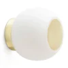 Aplique de pared LED Moy en dorado con pantalla de cristal