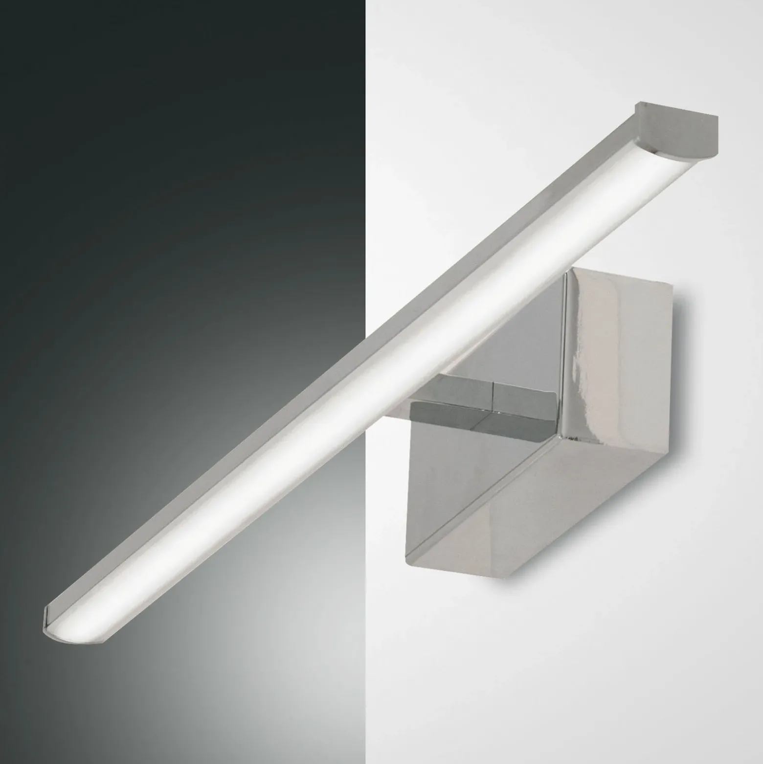 Aplique de pared LED Nala, cromo, ancho 50 cm