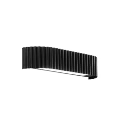 Aplique de pared LED Niike, negra, ancho 40 cm, metal, CCT
