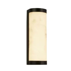 Aplique de pared LED Nilo, altura 25 cm, negro, acero, IP44