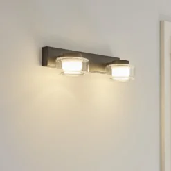 Aplique de pared LED ORBIS FLAME de OSRAM, negra, 2 luces, CCT IP44