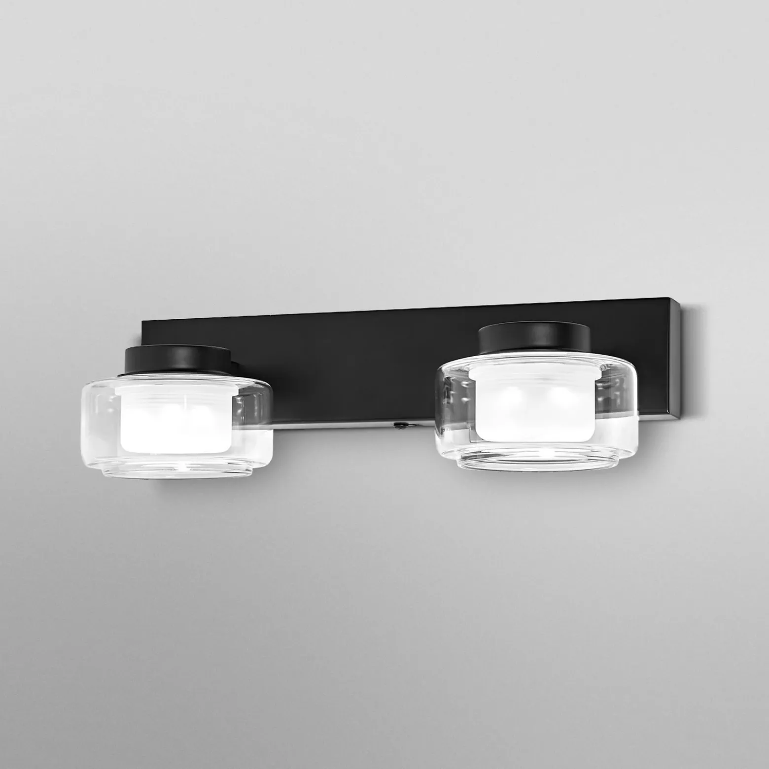 Aplique de pared LED ORBIS FLAME de OSRAM, negra, 2 luces, CCT IP44