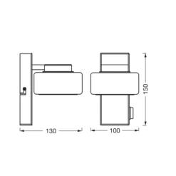 Aplique de pared LED ORBIS FLAME de OSRAM, cromada, metal, IP44, CCT