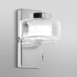 Aplique de pared LED ORBIS FLAME de OSRAM, cromada, metal, IP44, CCT