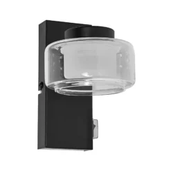 Aplique de pared LED ORBIS FLAME de OSRAM, negra, metal, IP44 CCT