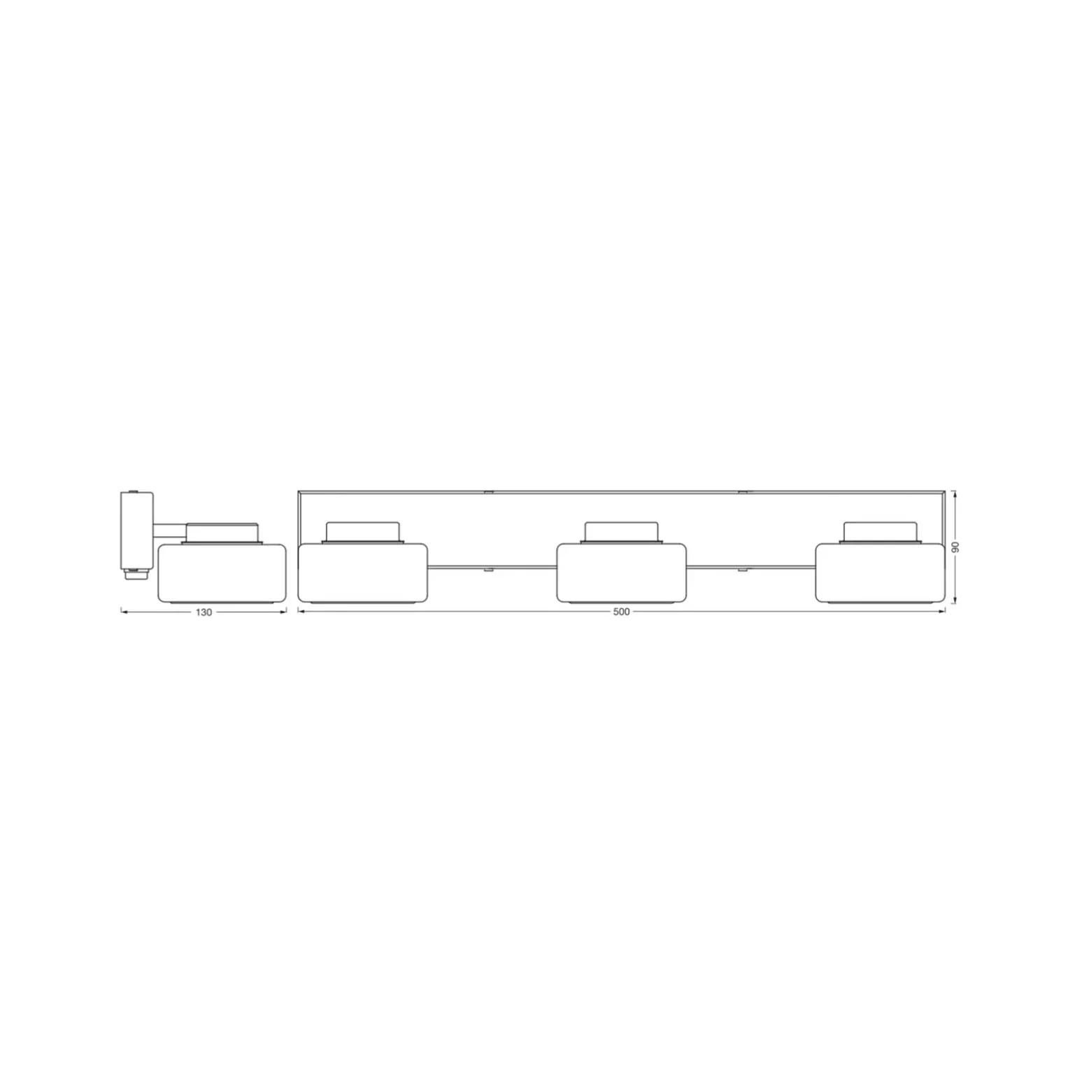 Aplique de pared LED ORBIS FLAME de OSRAM, cromada, 3 luces, CCT, IP44