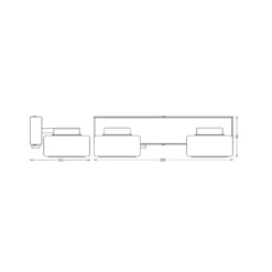 Aplique de pared LED ORBIS FLAME de OSRAM, cromada, 2 luces, CCT, IP44