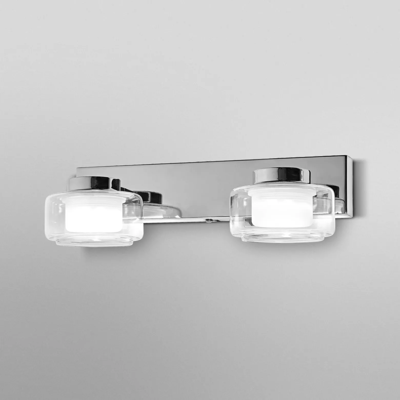 Aplique de pared LED ORBIS FLAME de OSRAM, cromada, 2 luces, CCT, IP44