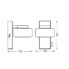 Aplique de pared LED ORBIS FLAME de OSRAM, cromada, metal, IP44, CCT