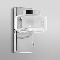 Aplique de pared LED ORBIS FLAME de OSRAM, cromada, metal, IP44, CCT