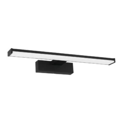 Aplique de pared LED Pandella 1, longitud 40 cm, negro, aluminio