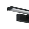Aplique de pared LED Pandella 1, longitud 40 cm, negro, aluminio