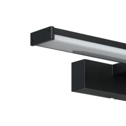 Aplique de pared LED Pandella 1, longitud 40 cm, negro, aluminio
