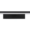 Aplique de pared LED Pandella 1, longitud 60 cm, negro, aluminio