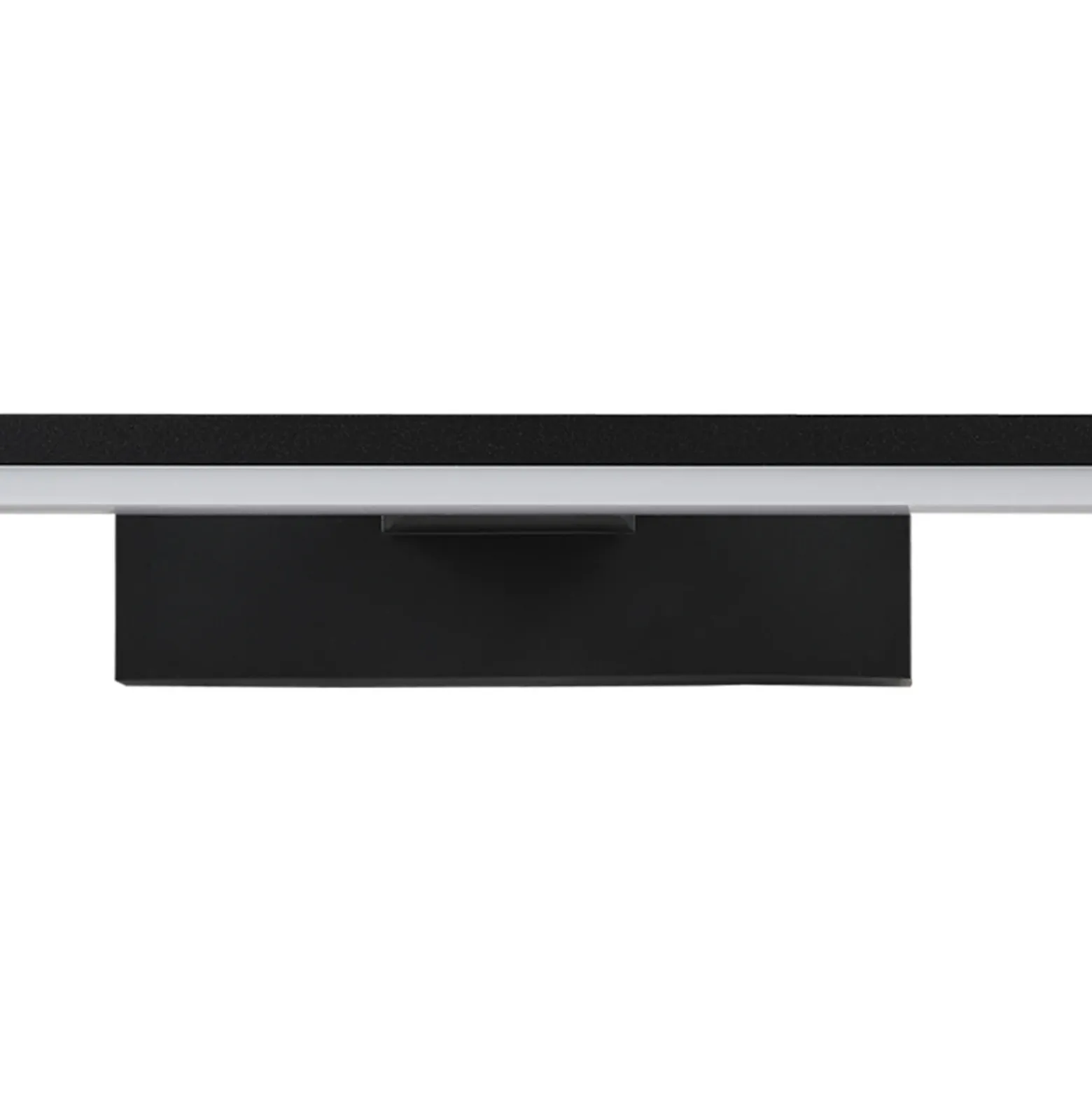Aplique de pared LED Pandella 1, longitud 60 cm, negro, aluminio