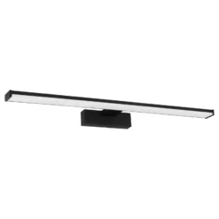 Aplique de pared LED Pandella 1, longitud 60 cm, negro, aluminio
