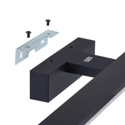 Aplique de pared LED Pandella 1, longitud 78 cm, negro, aluminio
