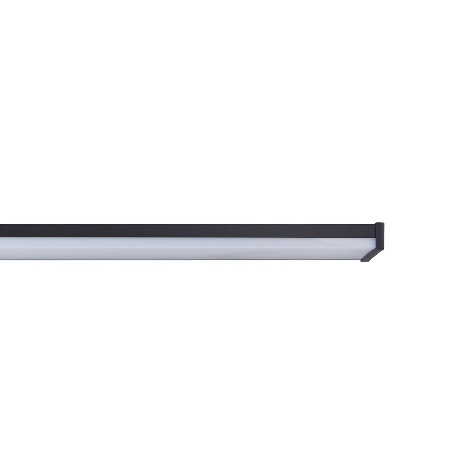 Aplique de pared LED Pandella 1, longitud 78 cm, negro, aluminio