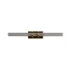 Aplique de pared LED Parma, negro/latón, acero, cristal, IP44