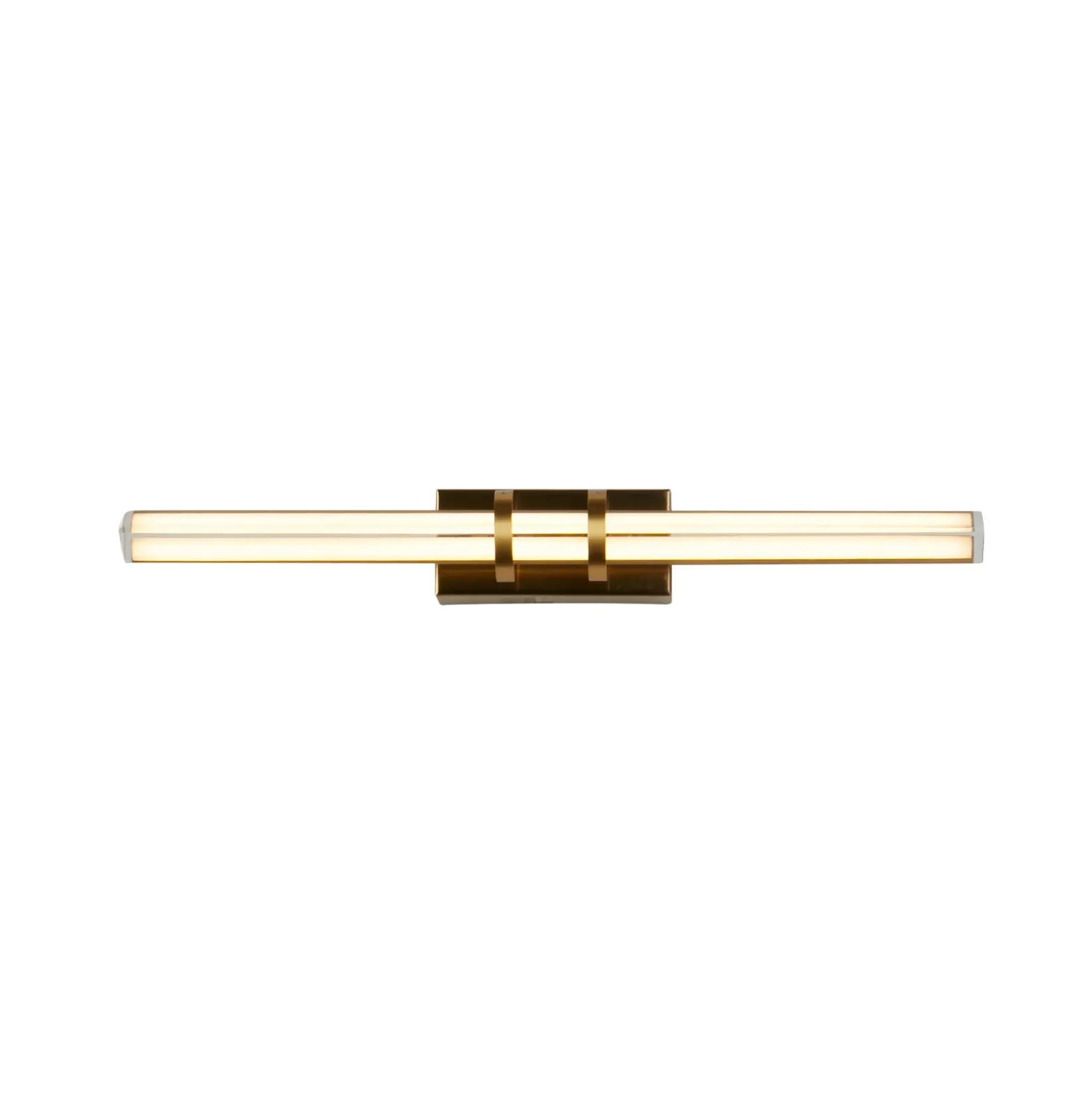 Aplique de pared LED Parma, negro/latón, acero, cristal, IP44