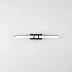 Aplique de pared LED Parma, negro, acero, cristal, IP44
