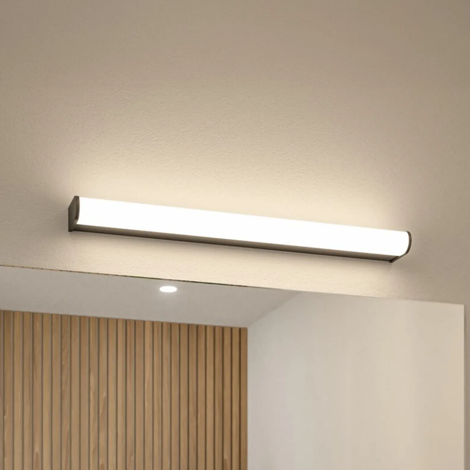 Aplique de pared LED Paulmann Arneb, negra, 59 cm, 3000 K, IP44