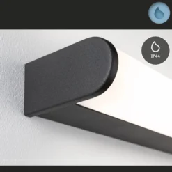 Aplique de pared LED Paulmann Arneb, negra, 59 cm, 3000 K, IP44