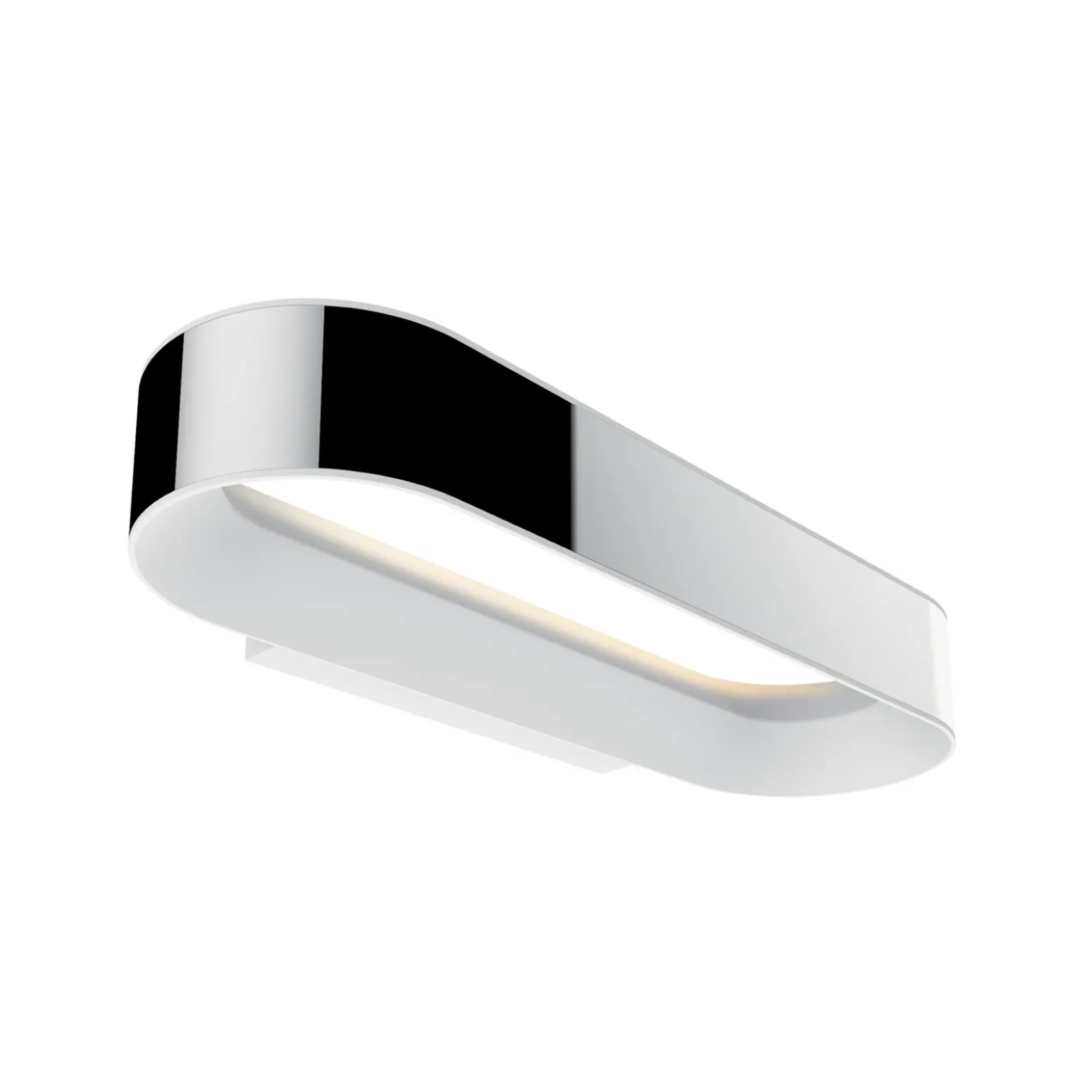 Aplique de pared LED Paulmann Agena, cromado, 31 cm, IP44, atenuable