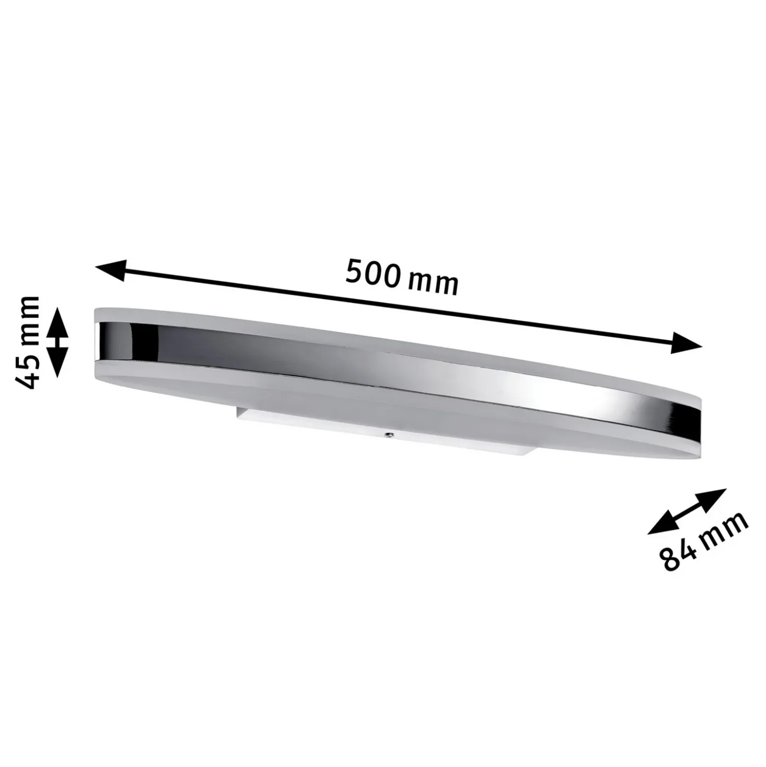Aplique de pared LED Paulmann Kuma en cromo