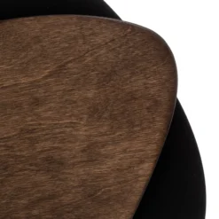 Aplique de pared LED Pedra, negro/wengué, acero, madera, 3.000 K