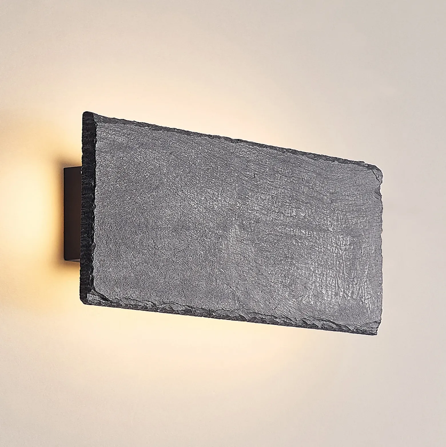 Aplique de pared LED Peetu de Lindby, 22 cm de largo, pizarra, atenuable