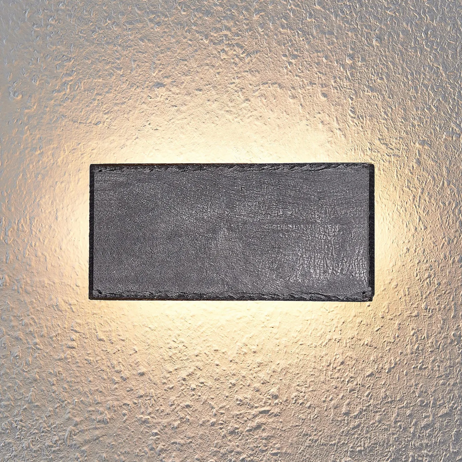 Aplique de pared LED Peetu de Lindby, 22 cm de largo, pizarra, atenuable