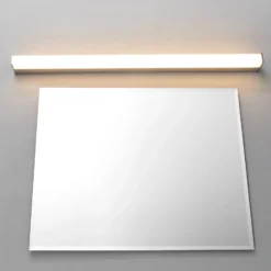 Aplique de pared LED Philippa de Lindby, angular, 89 cm, cromado, IP44