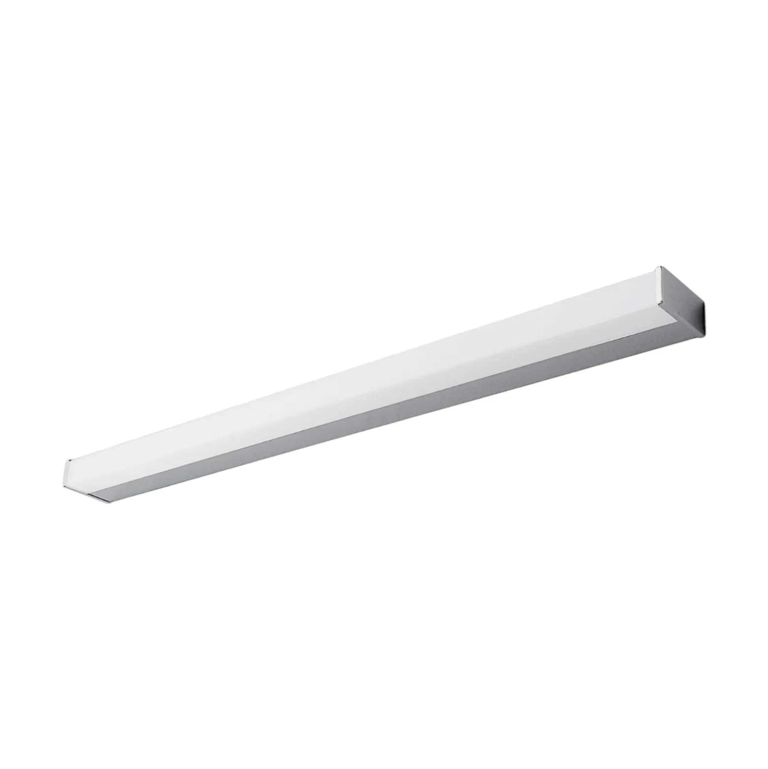 Aplique de pared LED Philippa de Lindby, angular, 89 cm, cromado, IP44