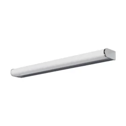 Aplique de pared LED Philippa de Lindby, redondeado, 58 cm, cromado, IP44