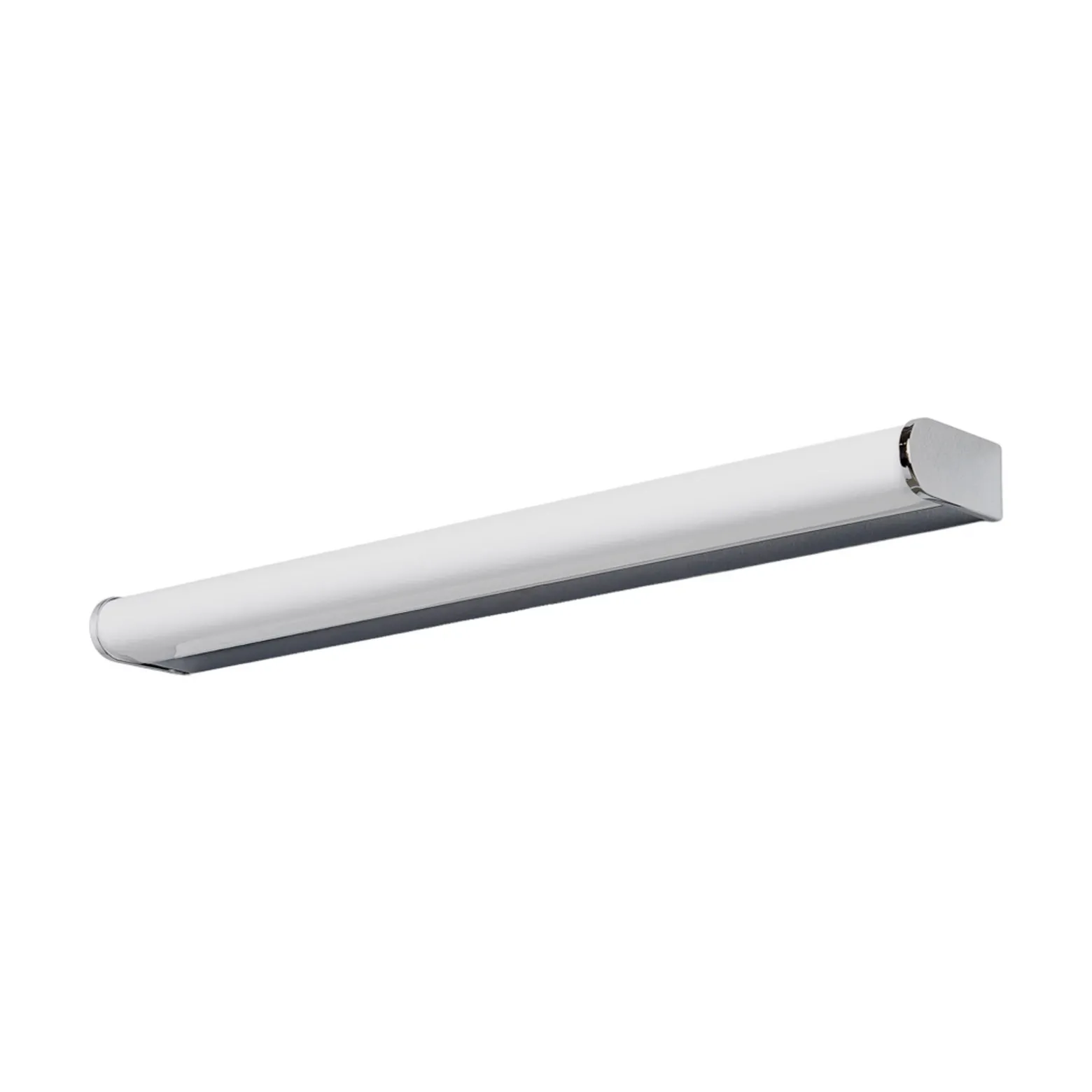 Aplique de pared LED Philippa de Lindby, redondeado, 58 cm, cromado, IP44