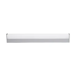 Aplique de pared LED Philippa de Lindby, angular, 59 cm, cromado, IP44
