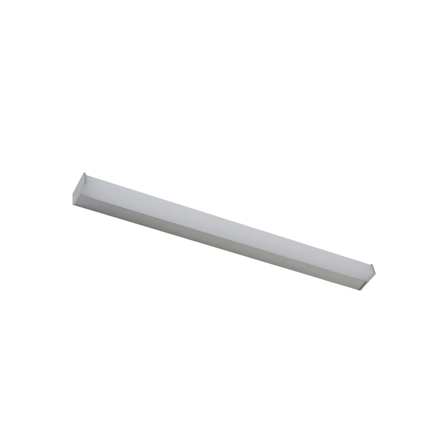 Aplique de pared LED Philippa de Lindby, angular, 89 cm, color aluminio, IP44