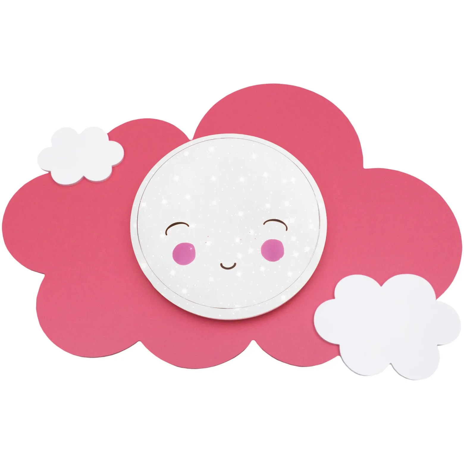 Aplique de pared LED Picture Cloud Starlight Smile, rosa