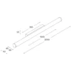 Aplique de pared LED Pirgos, 200 cm de ancho, blanco, plástico